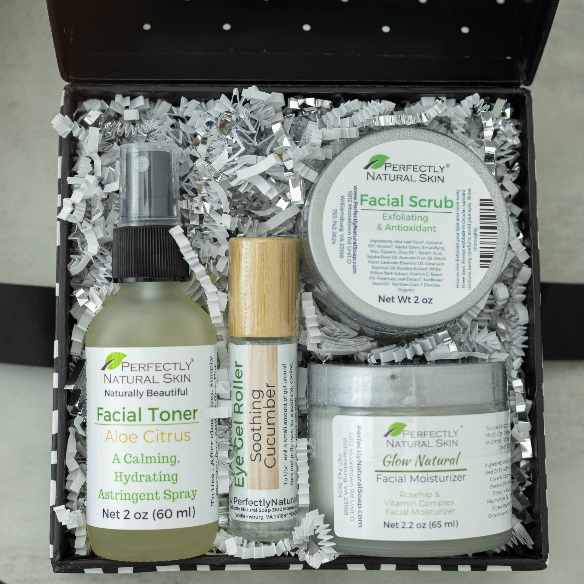 Facial Favorites Ribbon Gift Box-Gift Sets / Certificates-Perfectly Natural Soap