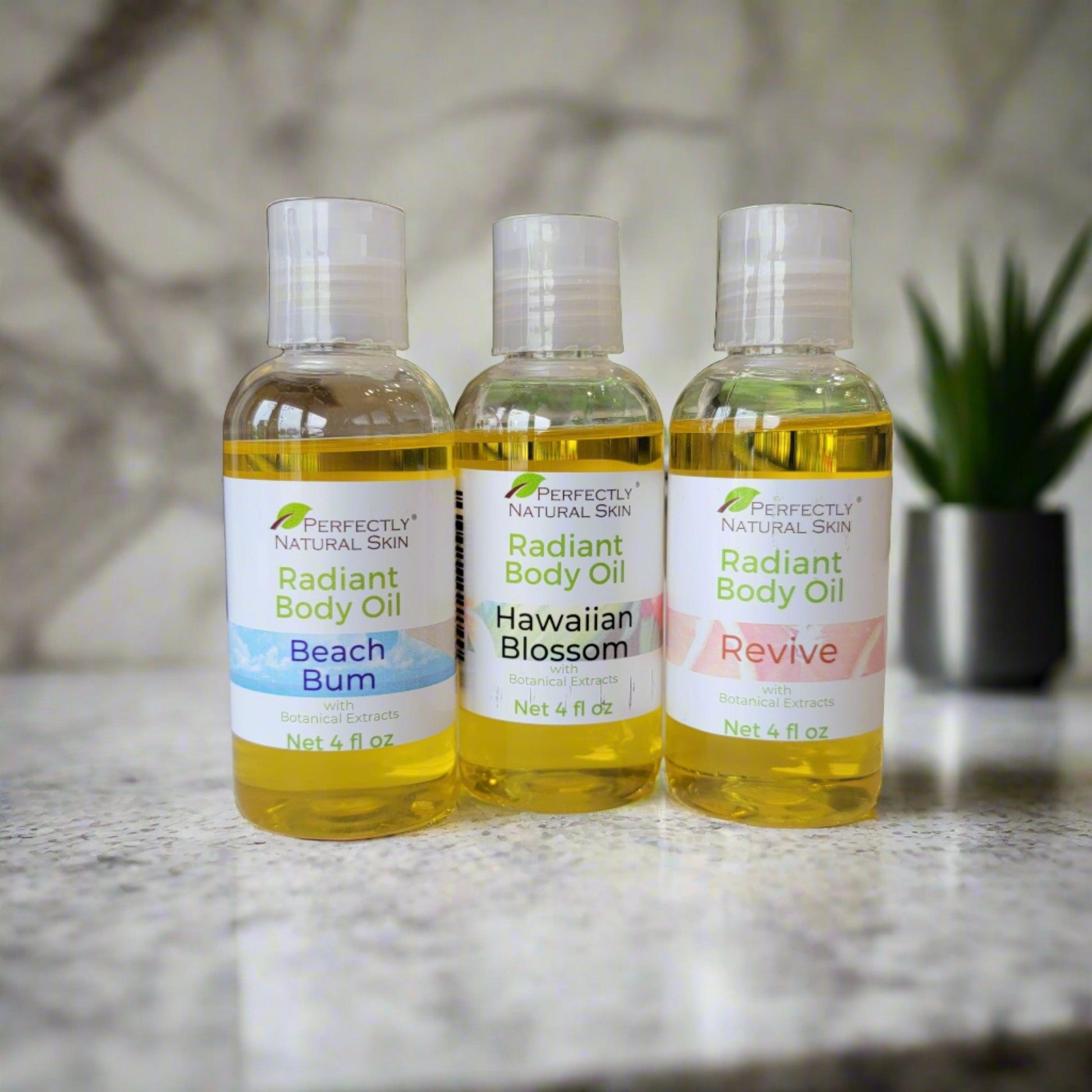 Radiant Body Oil - Choice of Scent, 4 oz-Luxury & Massage Oils-Perfectly Natural Soap