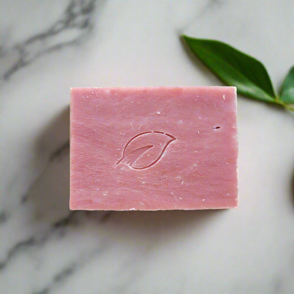 Red Pear Pomegranate Handmade Natural Soap Bar, 4 oz - Seasonal-Bar Soap-Perfectly Natural Soap